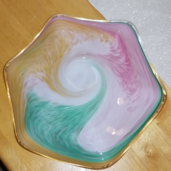 Vintage Mikasa Murano style art bowl - Picture 2 of 5